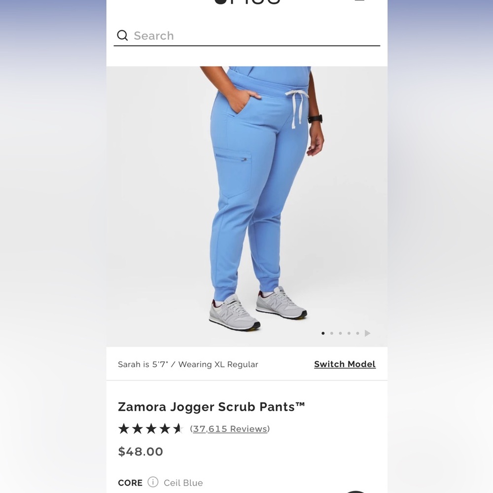 figs zamora jogger ceil blue